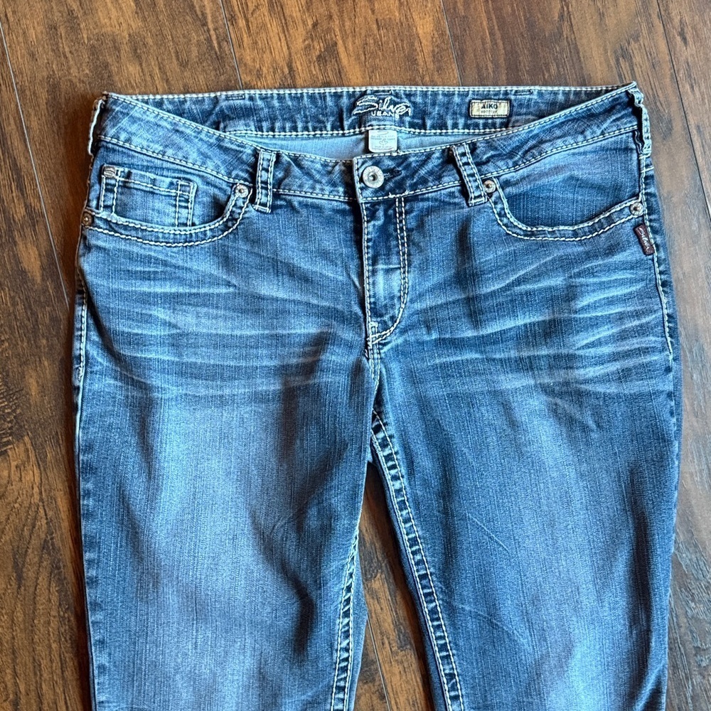 Silver Aiko low rise boot cut jeans waist 37 (J11) - Picture 2 of 10